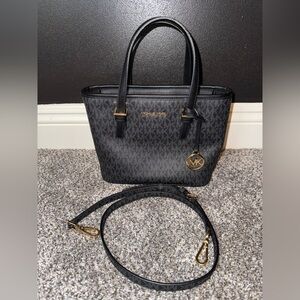 Michael Kors MK logo mini tote with logo crossbody strap